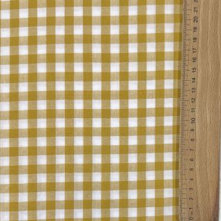 Cotton fabric Check ochre