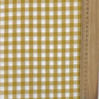 Cotton fabric Check ochre