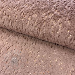 Faux fur FOIL dark rose