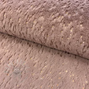 Faux fur FOIL dark rose