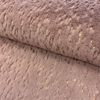 Faux fur FOIL dark rose