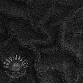 Coat fabric TEDDY black