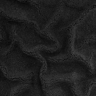 Coat fabric TEDDY black