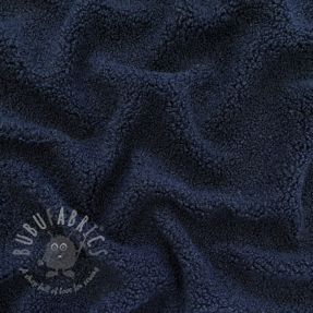 Coat fabric TEDDY navy
