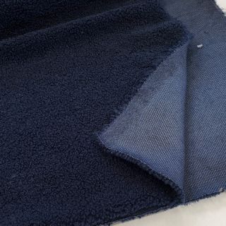 Coat fabric TEDDY navy