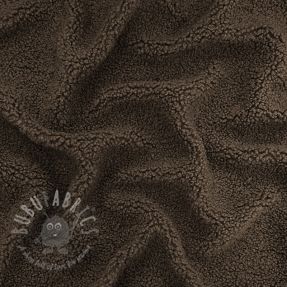 Coat fabric TEDDY dark brown