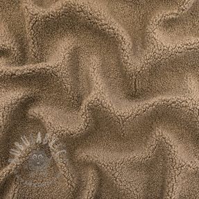 Coat fabric TEDDY soft taupe
