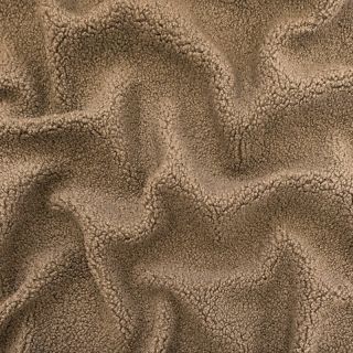 Coat fabric TEDDY soft taupe