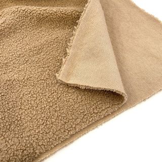 Coat fabric TEDDY camel