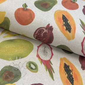 Decoration fabric Linenlook Fruit digital print