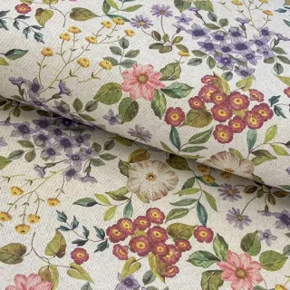 Decoration fabric Linenlook Flowers meadow digital print