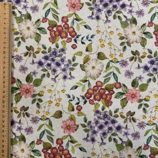 Decoration fabric Linenlook Flowers meadow digital print