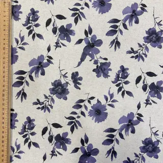 Decoration fabric Linenlook Night flowers digital print
