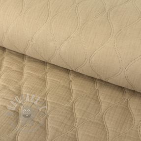 Double gauze/muslin QUILT Wave beige