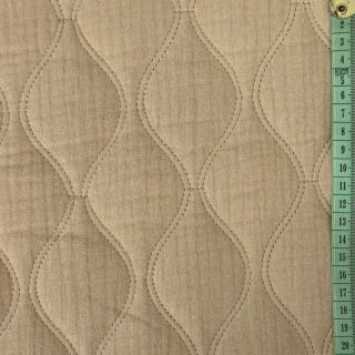 Double gauze/muslin QUILT Wave beige