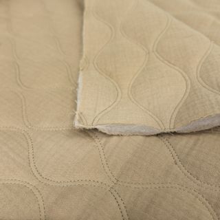Double gauze/muslin QUILT Wave beige