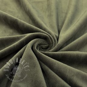 Cosy VELVET STRETCH camo green