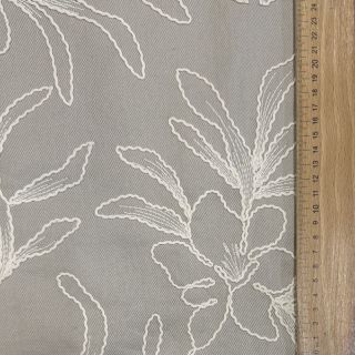 Cotton fabric EMBROIDERY GABARDINE Luana grey