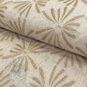 Linen viscose Desert flowers design A