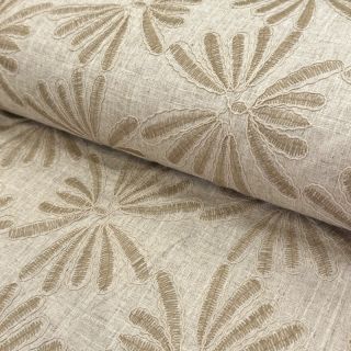 Linen viscose Desert flowers design A