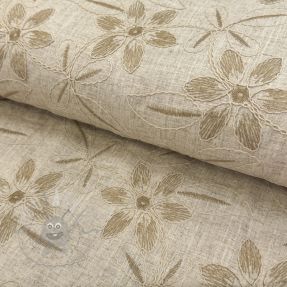 Linen viscose Desert flowers design B
