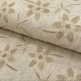 Linen viscose Desert flowers design B