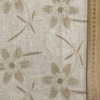 Linen viscose Desert flowers design B