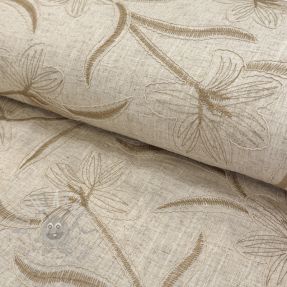 Linen viscose Desert flowers design C