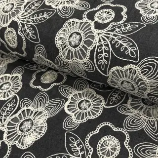 Cotton fabric JEANS EMBROIDERY Niva design C