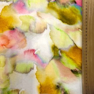 Viscose SATIN Ambre yellow digital print