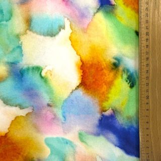 Viscose SATIN Ambre blue digital print