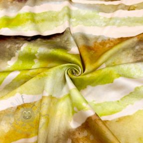 Viscose SATIN Chloe green digital print