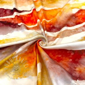 Viscose SATIN Chloe red digital print