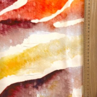 Viscose SATIN Chloe red digital print