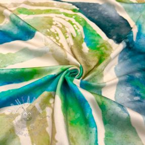 Viscose SATIN Chloe blue digital print