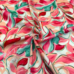 Viscose SATIN Giselle red digital print