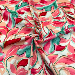 Viscose SATIN Giselle red digital print