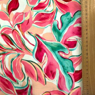 Viscose SATIN Giselle red digital print