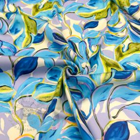 Viscose SATIN Giselle blue digital print