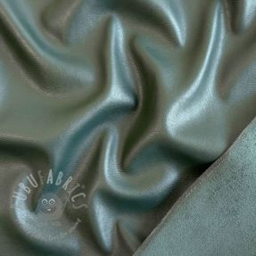 Faux leather SUEDE forest green
