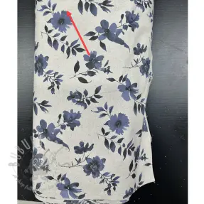 Decoration fabric Linenlook Night flowers digital print 2nd class