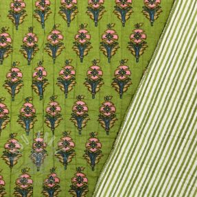 Cotton fabric QUILT Gange vert