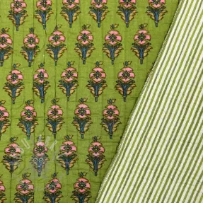 Cotton fabric QUILT Gange vert