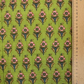 Cotton fabric QUILT Gange vert