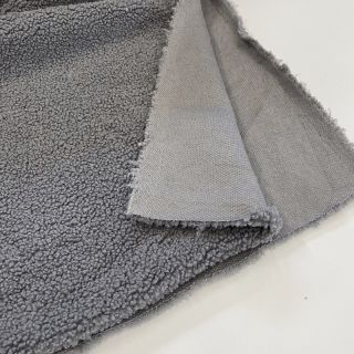 Coat fabric TEDDY grey