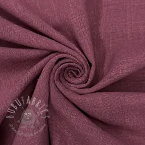 Cotton fabric SLUB WASHED mauve