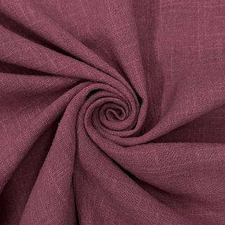 Cotton fabric SLUB WASHED mauve