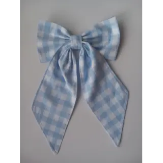 Cotton fabric Check light blue