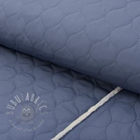 Stepped fabric Round jeans