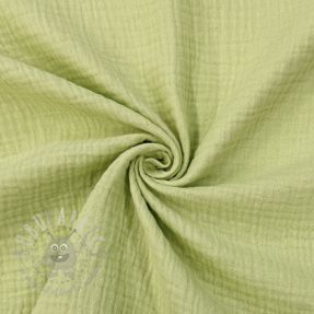 Double gauze/muslin soft green ORGANIC